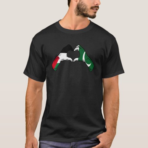 Palestine Pakistan Flag  Palestinian Pakistanian H T_Shirt