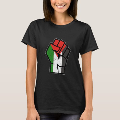 Palestine Palestinian fist Palestine flag Free  T_Shirt