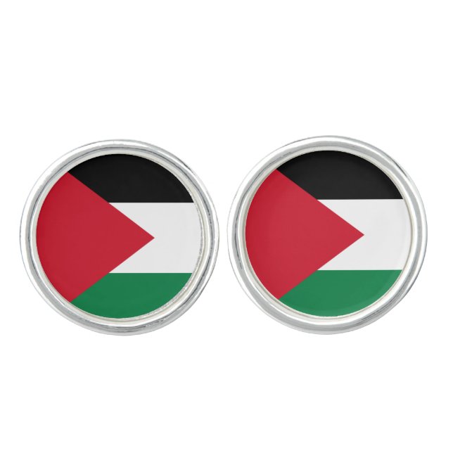 Palestine (Palestinian) Flag Cufflinks (Front)