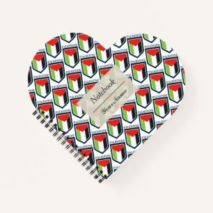 Palestine & Palestinian flag Customized name Notebook