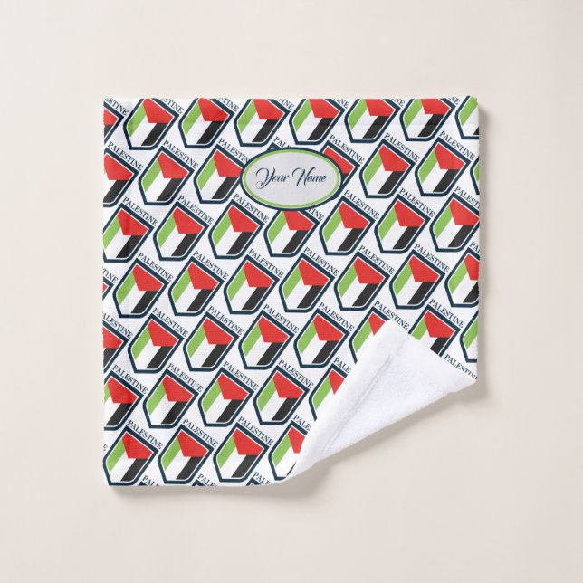 Palestine & Palestinian flag Customized Wash Cloth (Wash Cloth)