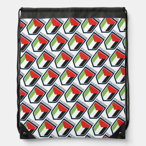 Palestine  Palestinian flag  Drawstring Bag