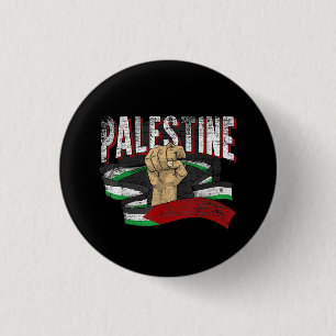 Palestine Palestinian Flag Fist Gaza Button