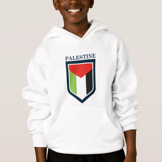 Palestine & Palestinian flag Photo Print Hoodie (Front)