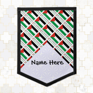 Palestine Palestinian Flag Tiled Black Personal