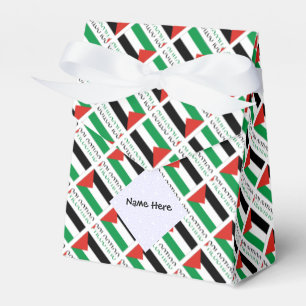 Palestine Palestinian Flag Tiled Personalized Name Favor Boxes