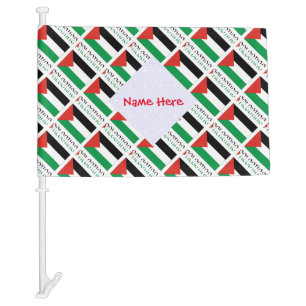 Palestine Palestinian Flag Tiled Red Personalized 