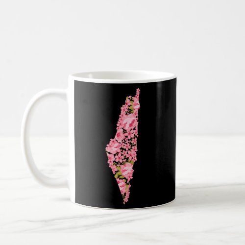 Palestine Palestinian Flowered Map Coffee Mug