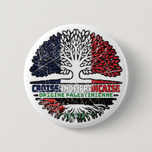 Palestine Palestinian  French France Tree Roots Button
