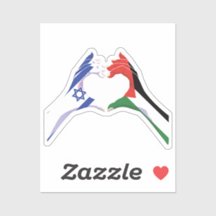 Palestine Palestinian Israel Israeli Love Heart Pe Sticker