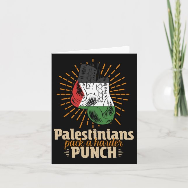 Palestine Palestinian Wrestling Boxing  Card (Front)