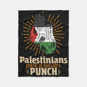 Palestine Palestinian Wrestling Boxing Fleece Blanket