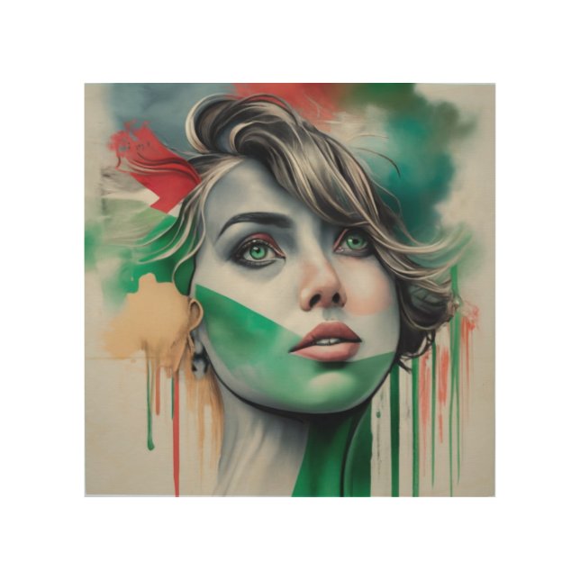 PALESTINE PEACE ASPIRATION WOOD WALL ART (Front)