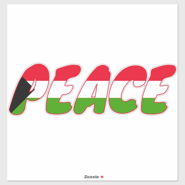 Palestine Peace Car Sticker (Sheet)