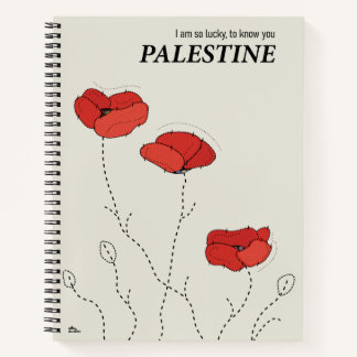 Palestine poppies notebook