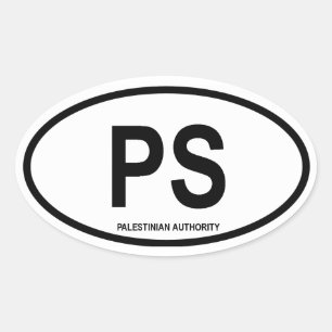 Palestine "PS" Oval Sticker