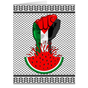 Palestine resistance fist on Watermelon