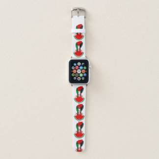 Palestine resistance fist on Watermelon Apple Watch Band