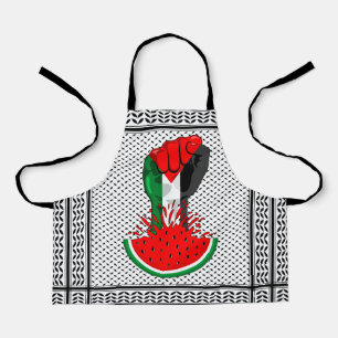 Palestine resistance fist on Watermelon Apron