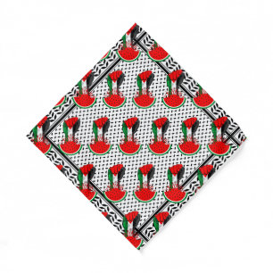 Palestine resistance fist on Watermelon Bandana