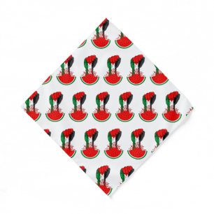 Palestine resistance fist on Watermelon Bandana