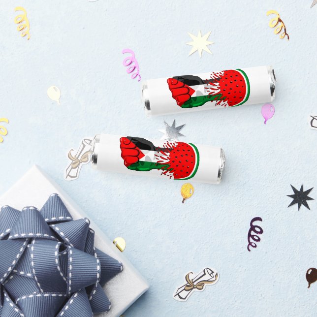 Palestine resistance fist on Watermelon Breath Savers® Mints (Party)