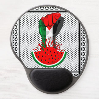 Palestine resistance fist on Watermelon Gel Mouse Pad