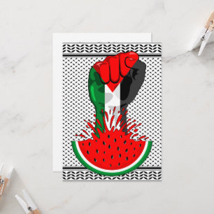 Palestine resistance fist on Watermelon Invitation