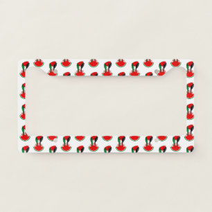 Palestine resistance fist on Watermelon License Plate Frame
