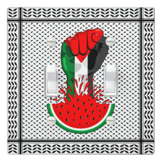 Palestine resistance fist on Watermelon Light Switch Cover