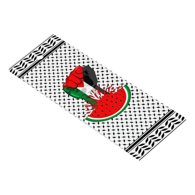 Palestine resistance fist on Watermelon Ruler (Angled)