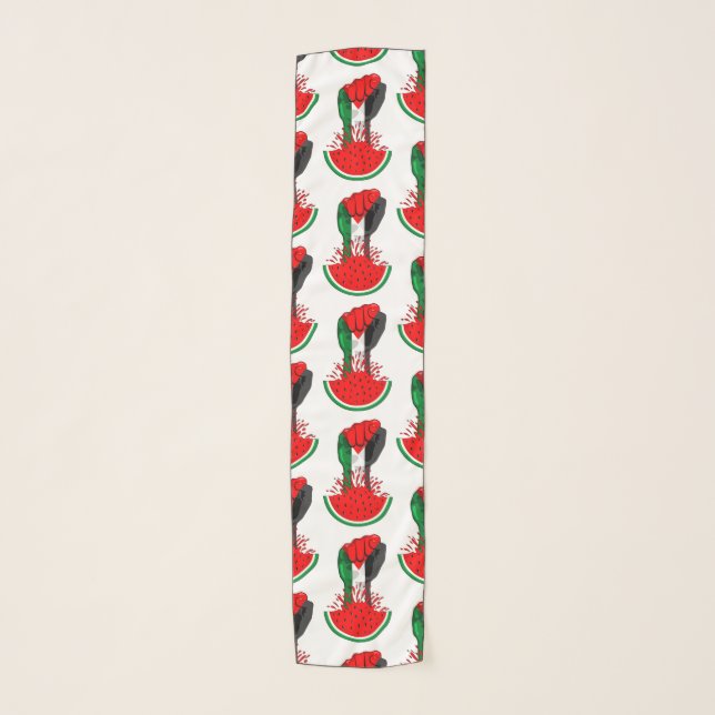Palestine resistance fist on Watermelon Scarf (Front)