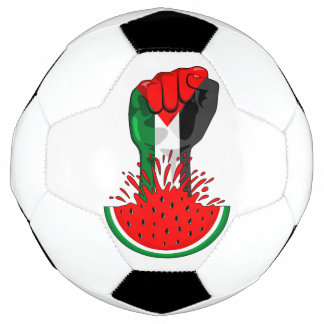 Palestine resistance fist on Watermelon Soccer Ball