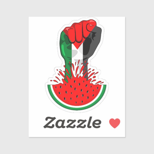 Palestine resistance fist on Watermelon Sticker (Sheet)