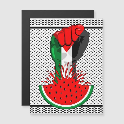 Palestine resistance fist on Watermelon Symbol of 
