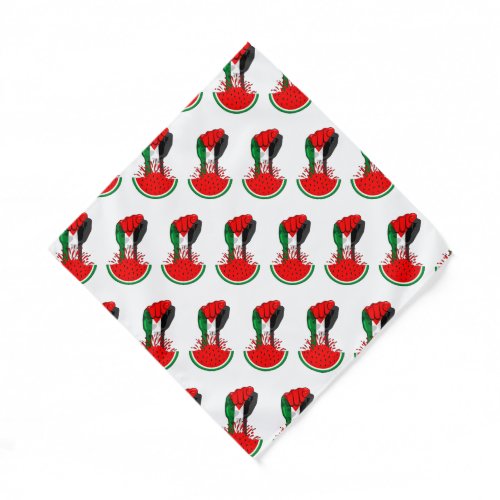 Palestine resistance fist on Watermelon Symbol of  Bandana