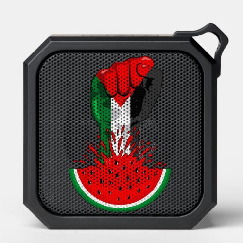 Palestine resistance fist on Watermelon Symbol of  Bluetooth Speaker