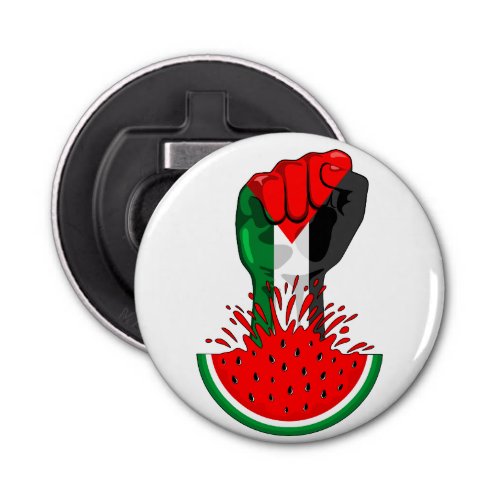 Palestine resistance fist on Watermelon Symbol of  Bottle Opener