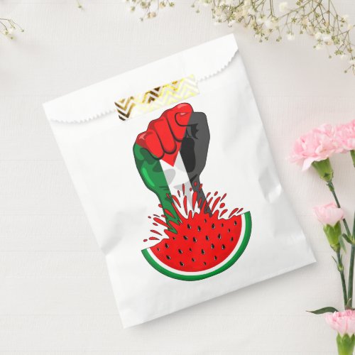 Palestine resistance fist on Watermelon Symbol of  Favor Bag