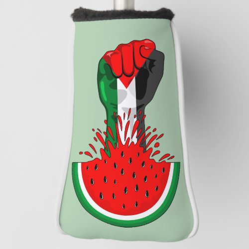 Palestine resistance fist on Watermelon Symbol of  Golf Head Cover