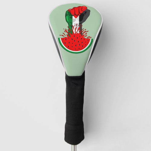 Palestine resistance fist on Watermelon Symbol of  Golf Head Cover