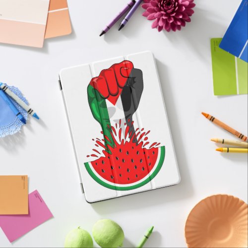 Palestine resistance fist on Watermelon Symbol of  iPad Air Cover