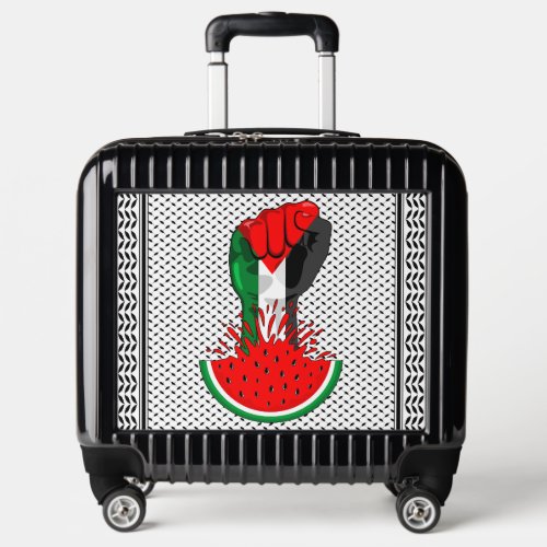 Palestine resistance fist on Watermelon Symbol of  Luggage