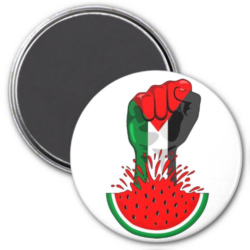 Palestine resistance fist on Watermelon Symbol of  Magnet