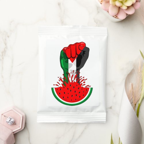 Palestine resistance fist on Watermelon Symbol of  Margarita Drink Mix