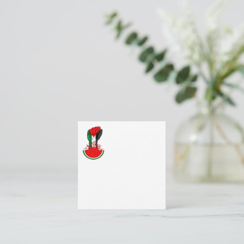 Palestine resistance fist on Watermelon Symbol of  Note Card