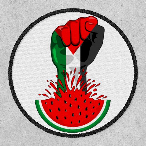 Palestine resistance fist on Watermelon Symbol of  Patch