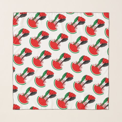 Palestine resistance fist on Watermelon Symbol of  Scarf