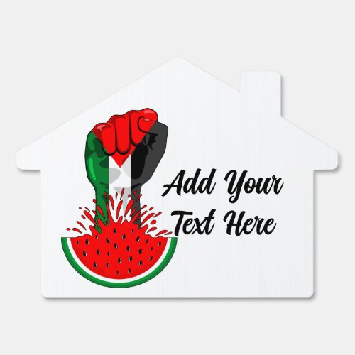 Palestine resistance fist on Watermelon Symbol of  Sign