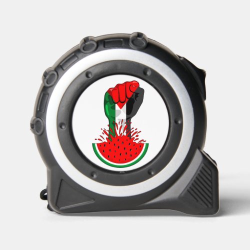 Palestine resistance fist on Watermelon Symbol of  Tape Measure